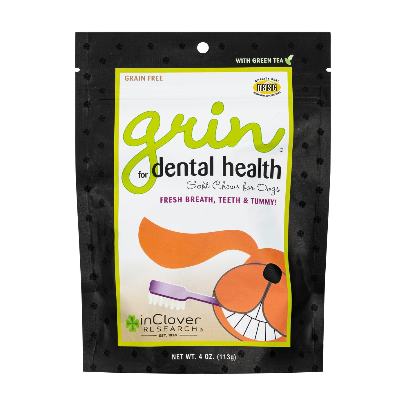 InClover Grin Dental Health Soft Chews Supplement for Dogs Fashion