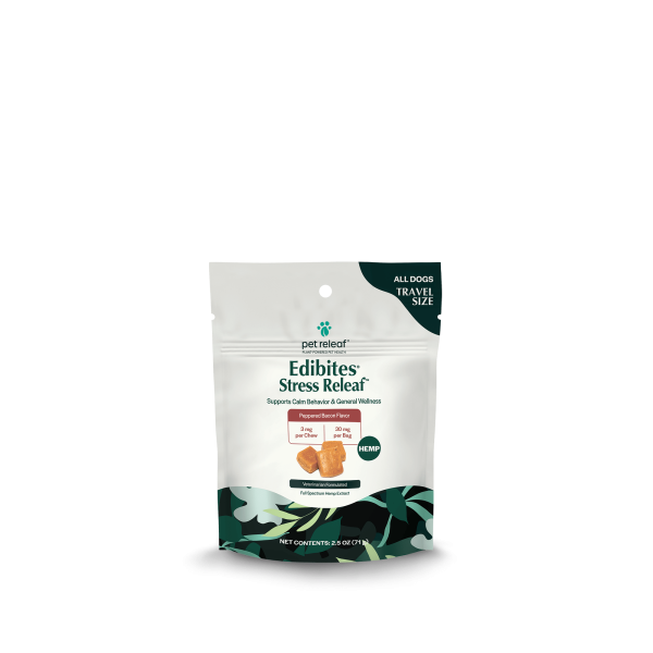 Pet Releaf Stress Releaf Travel Size Edibites Peppered Bacon Flavor for Dogs Discount