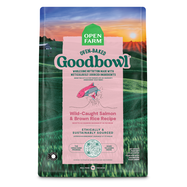 Open Farm Goodbowl Wild-Caught Salmon and Brown Rice Recipe Baked Dry Dog Food Online Hot Sale