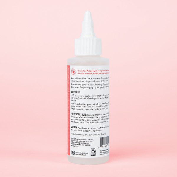 Skout s Honor Oral Care Peanut Butter and Bacon Flavored Gel for Dogs and Cats Online now - Image 2