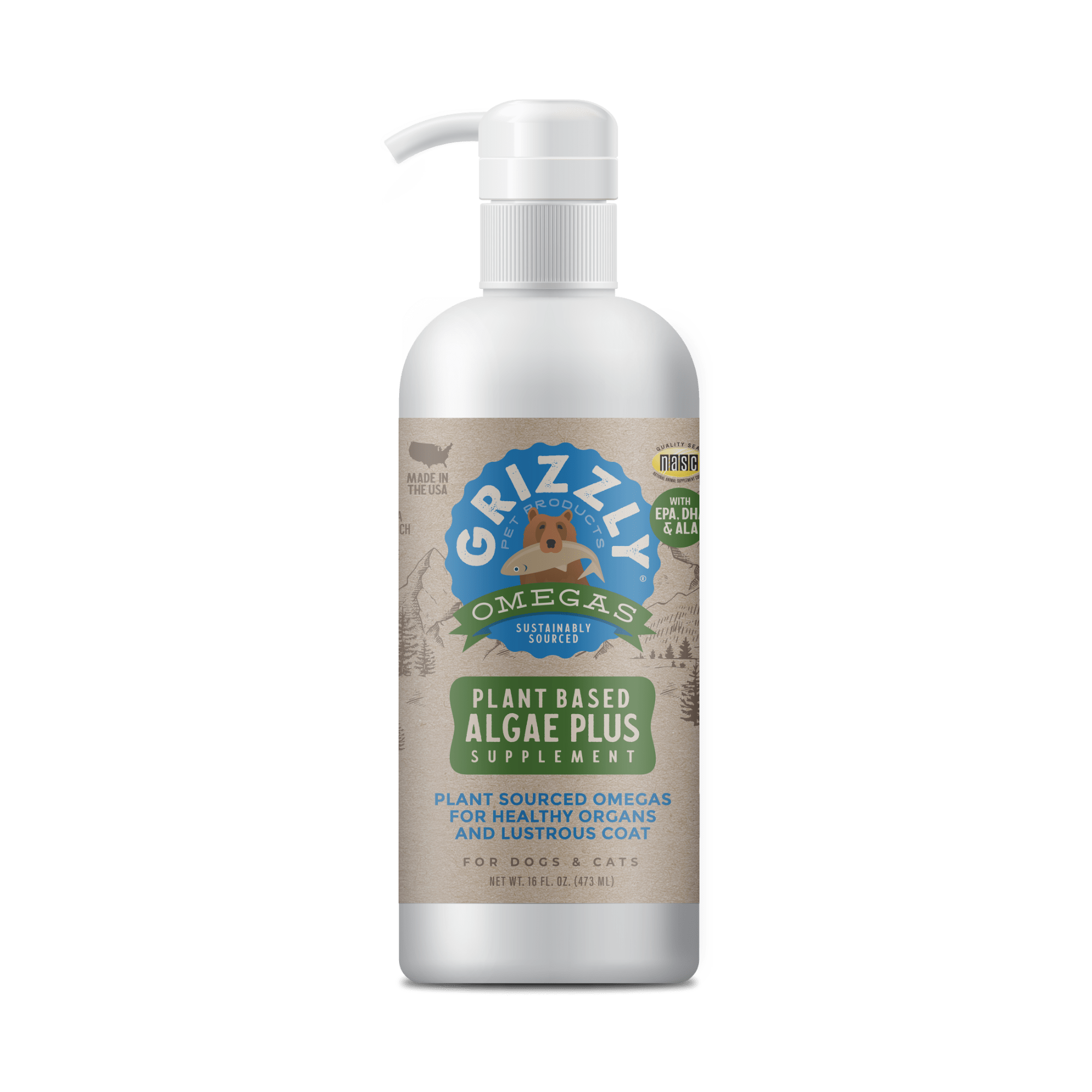 Grizzly Algae Plus Oil for Dogs and Cats For Sale