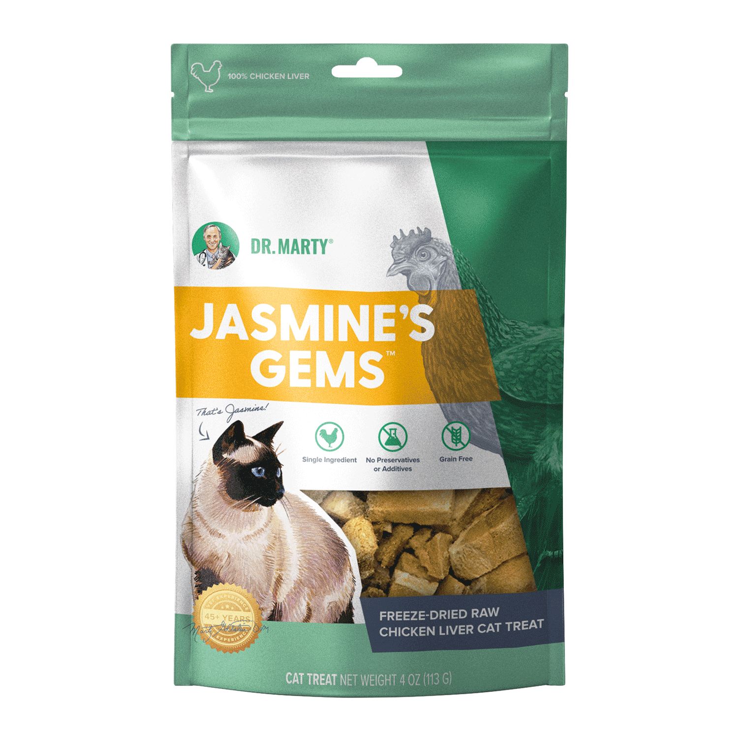 DR. MARTY Jasmine’s Gems Freeze-Dried Raw Chicken Liver Cat Treats Discount