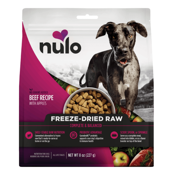 Nulo Freestyle Grain Free Beef Recipe with Apples Freeze-Dried Raw Dog Food Online Sale