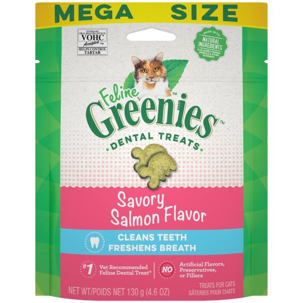 Feline Greenies Adult Natural Dental Care Savory Salmon Flavor Cat Treats For Discount