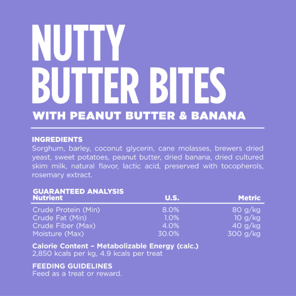 NutriSource Nutty Butter Bites Peanut Butter & Banana Dog Treats on Sale - Image 5