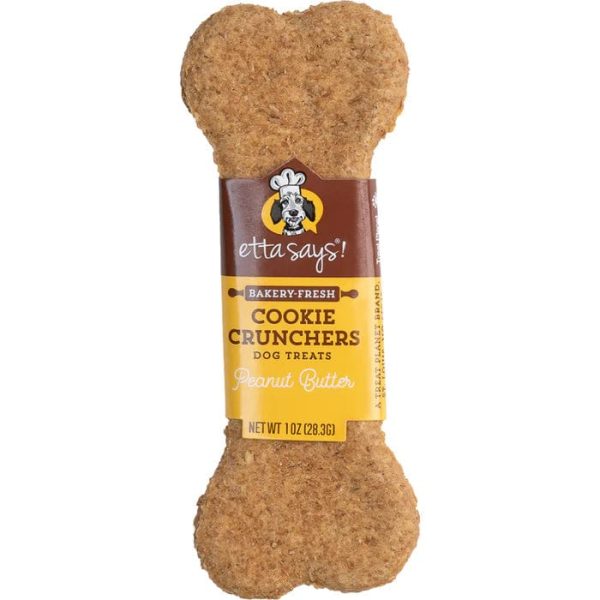Etta Says Cookie Cruncher Peanut Butter Biscuit Dog Treat Discount