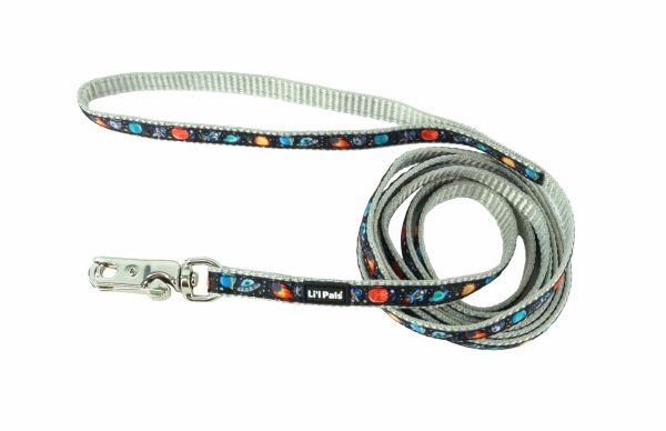 Coastal Pet Products Li l Pals Charming Ribbon Overlay Dog Leash in Li l Space Explorers Online now