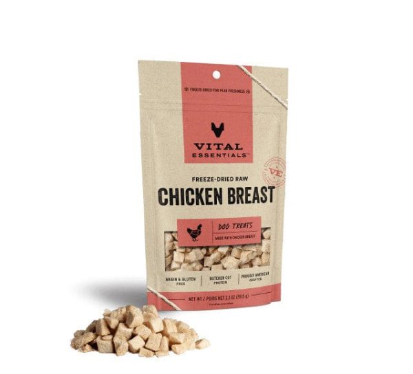 Vital Essentials Freeze-Dried Chicken Breast Dog Treats Online Sale