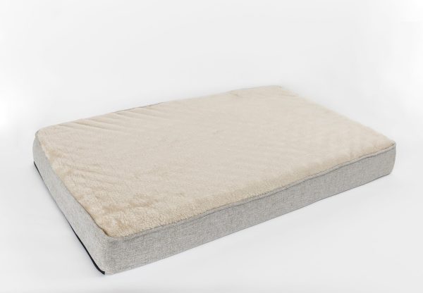 Territory Cushion Bed in Gray and Beige for Dogs Online Sale
