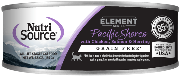 NutriSource Element Series Pacific Shores Grain Free Canned Cat Food For Discount