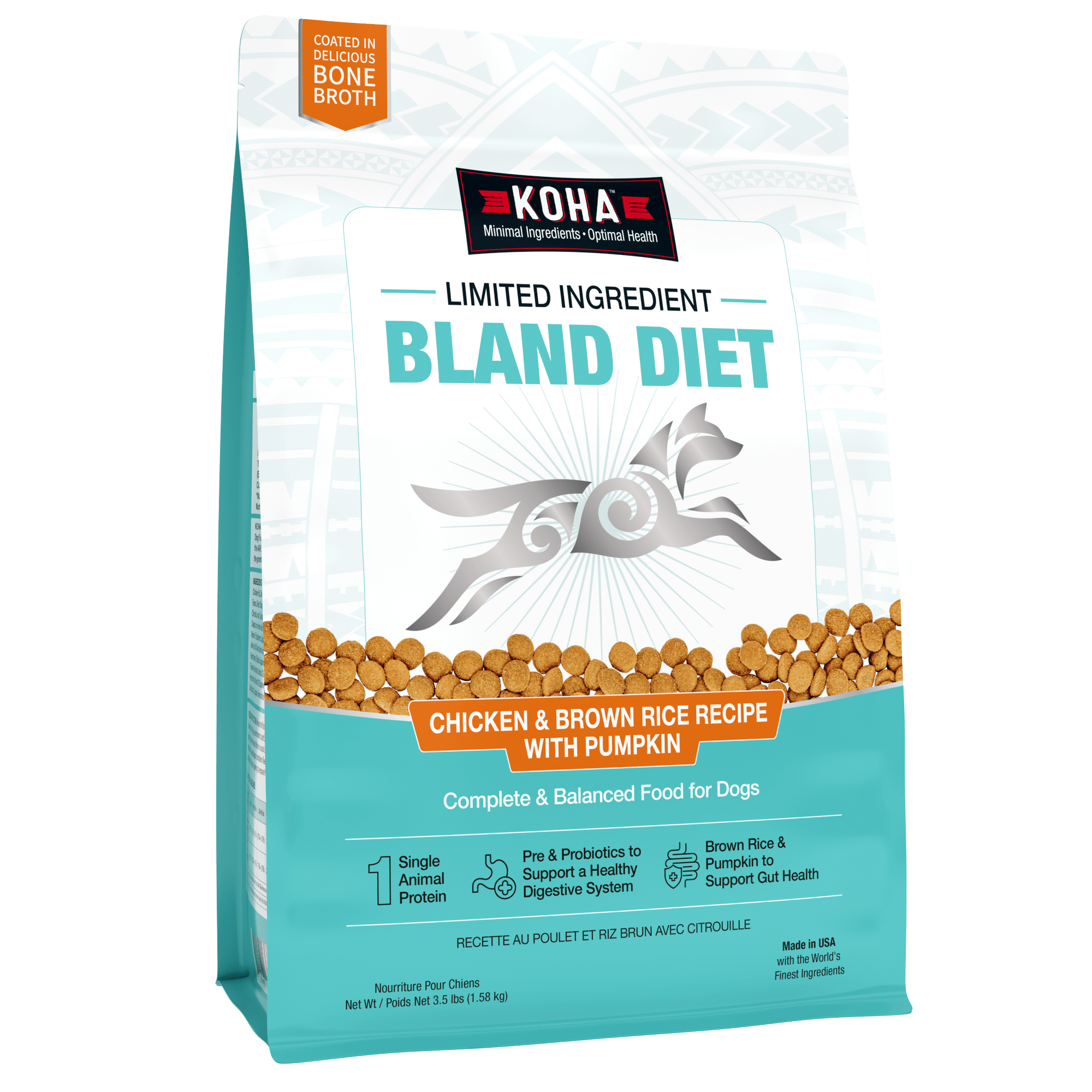 KOHA Limited Ingredient Bland Diet Chicken & Brown Rice Recipe with Pumpkin Dry Dog Food Online now
