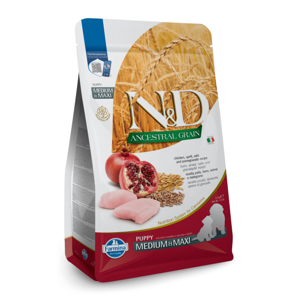Farmina N&D Ancestral Grain Chicken & Pomegranate Medium & Maxi Puppy Dry Dog Food Discount
