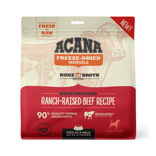 Acana Freeze-Dried Food Ranch-Raised Beef Recipe Morsels for Dogs For Discount