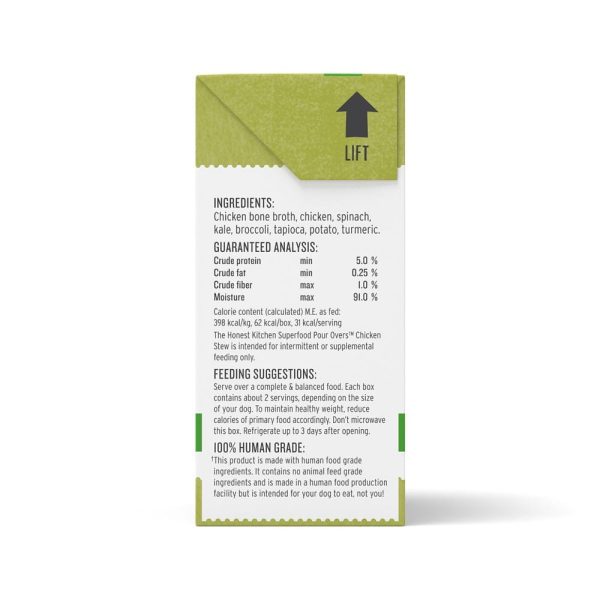 The Honest Kitchen Pour Overs Grain Free Chicken Stew with Spinach, Kale & Broccoli Food Topper for Dogs Fashion - Image 5