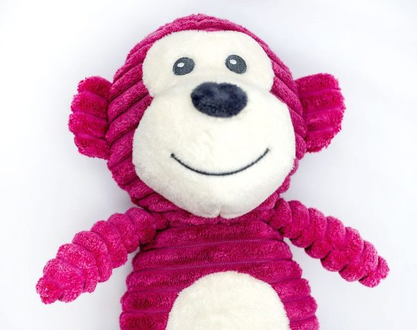 ThoozyPet Tuff & Cuddly Monkey Plush Dog Toy Supply - Image 2