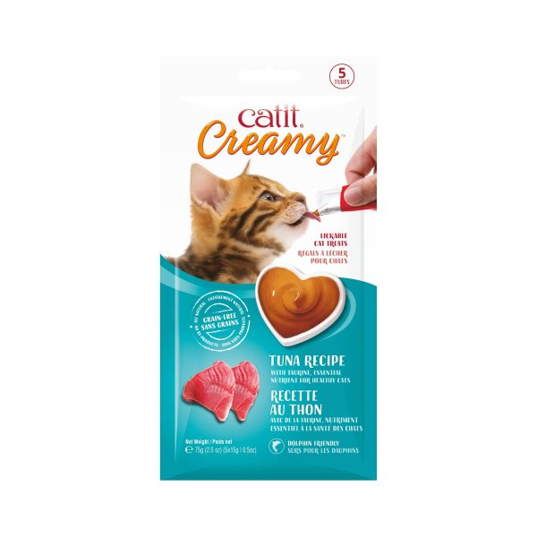 Catit Creamy Tuna Grain-Free Lickable Cat Treats For Sale