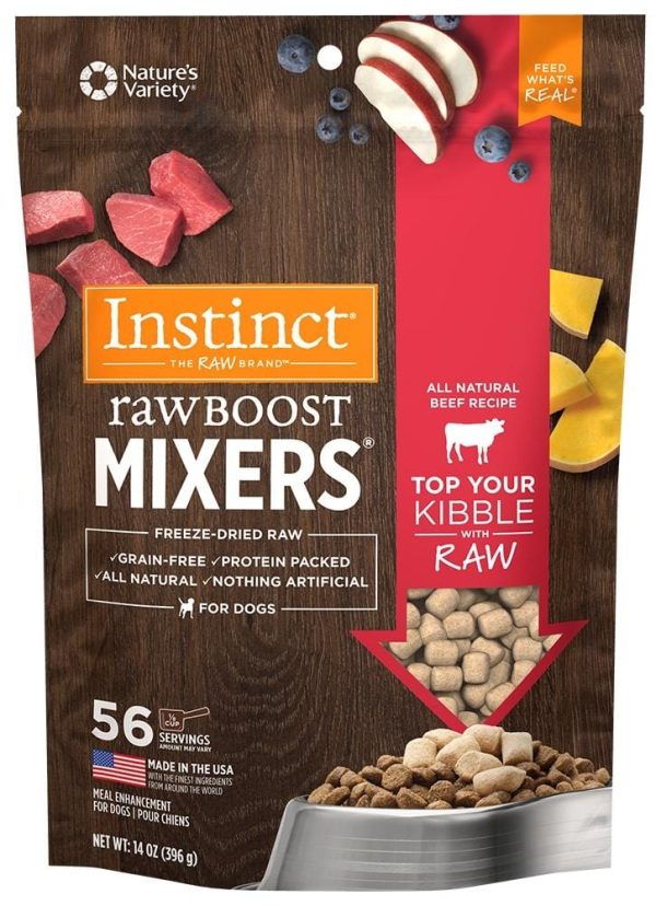Instinct Raw Boost Mixers Grain Free Beef Formula Freeze Dried Dog Food Topper For Sale