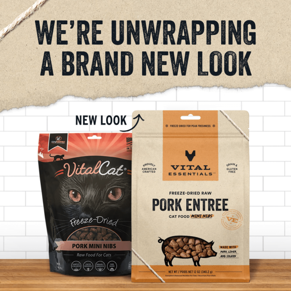Vital Essentials Pork Entree Mini Nibs Freeze-Dried Raw Cat Food Supply - Image 4