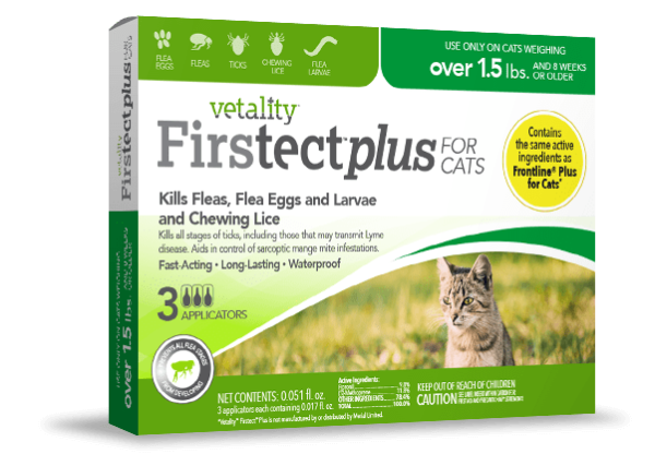Vetality Firstect Plus Monthly Topical Flea and Tick Treatment for Cats Supply