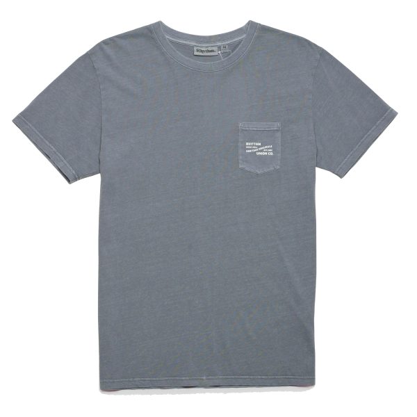 Rhythm Pocket T-Shirt Stone Blue Supply - Image 2