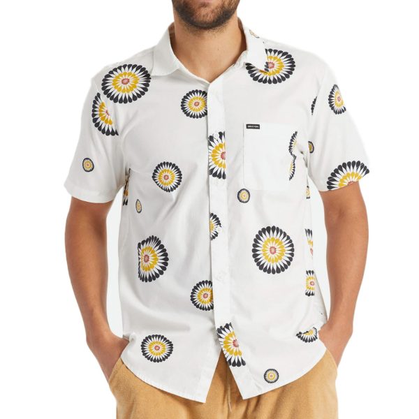 CHARTER PRINT WOVEN - WHT BLK GLD Online Sale