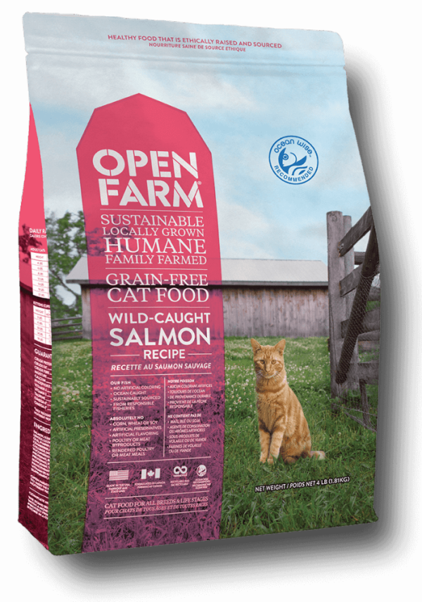 Open Farm Grain Free Wild Caught Salmon Recipe Dry Cat Food For Discount