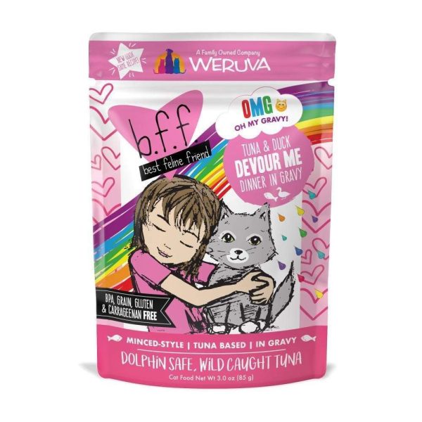Weruva BFF Tuna & Duck Devour Me Single Pouches Wet Cat Food Hot on Sale