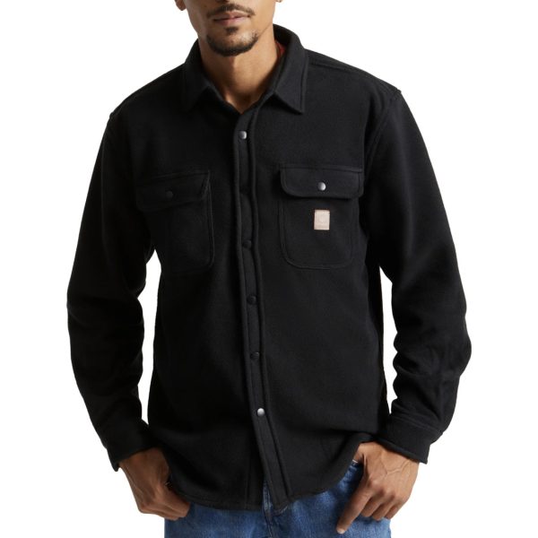 BRIXTON BOWERY ARCTIC FLEECE - BLACK For Cheap