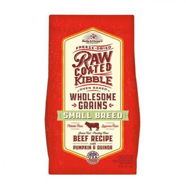 Stella & Chewy s Raw Coated Kibble with Wholesome Grains Beef, Pumpkin & Quinoa Recipe Small Breed Dry Dog Food Online now