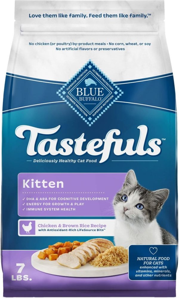 Blue Buffalo Tastefuls Kitten Chicken Recipe Dry Cat Food Online now - Image 2