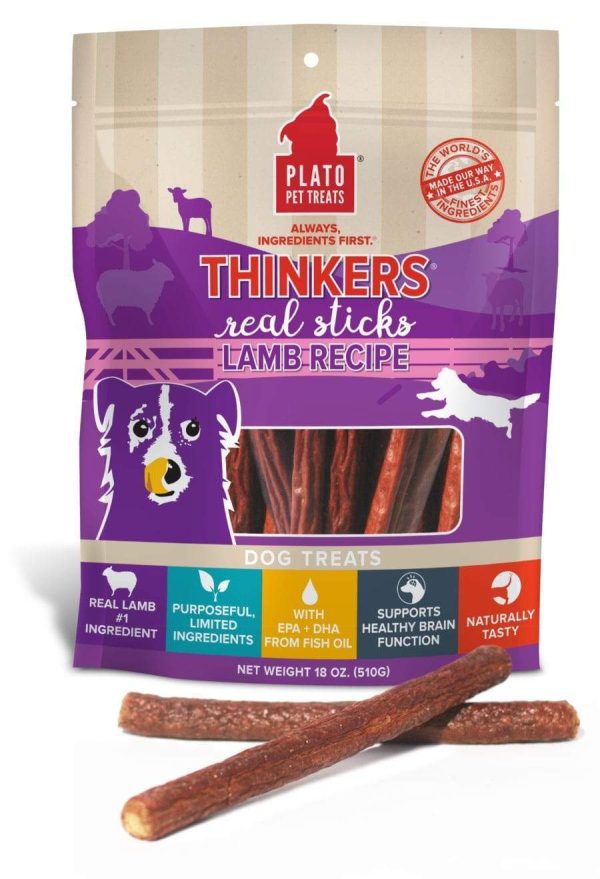 Plato Thinkers Lamb Meat Stick Dog Treats Supply