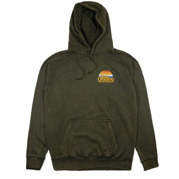 SAN ONOFRE SURF CO. OLD SCHOOL SUN HOODIE VINTAGE OLIVE Online Sale