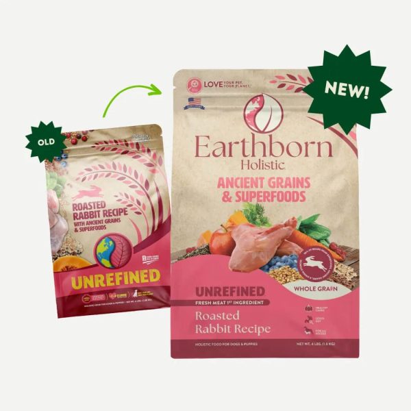 Earthborn Holistic Unrefined Roasted Rabbit with Ancient Grains & Superfoods Dry Dog Food Online Hot Sale - Image 5