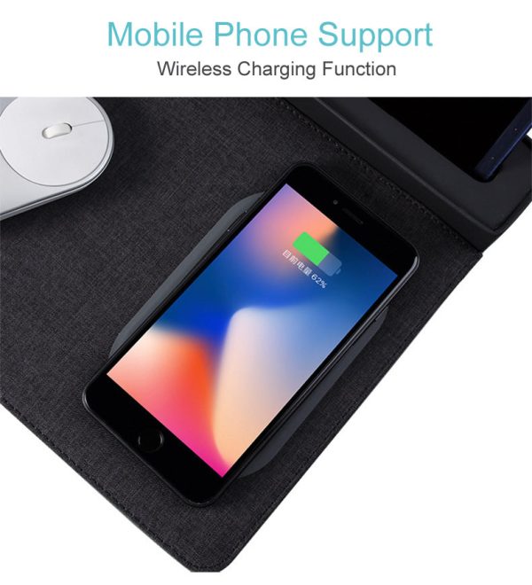 Wireless Charger Mouse Pad with Pen Holder and Moible Phone Holder Sale - Image 4