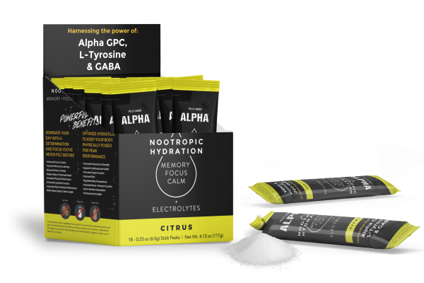 Citrus ALPHA Nootropic Hydration Drink Stick Packs Cheap - Image 4