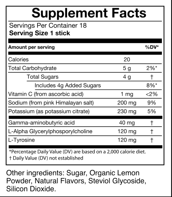 Citrus ALPHA Nootropic Hydration Drink Stick Packs Cheap - Image 3