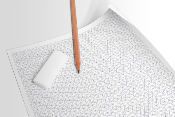 Design Ideation Grid Paper. GREY Grid. Premium Grid Paper. Creative Project.  (8.5  x 11 ) Polar Grid. LP-GRID-CP-GR Online - Image 3