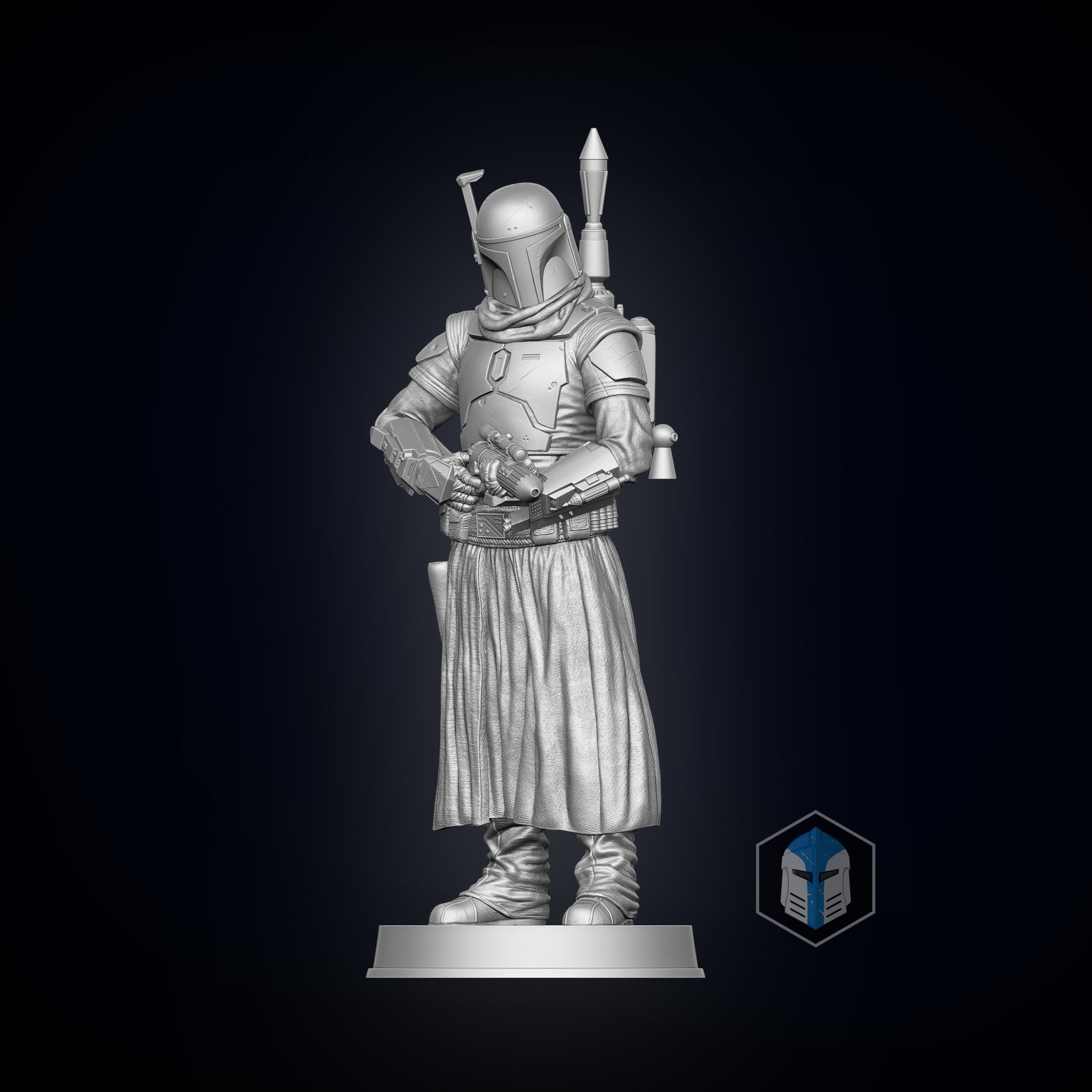 Boba Fett Figurine – Pose 1 – 3D Print Files Sale