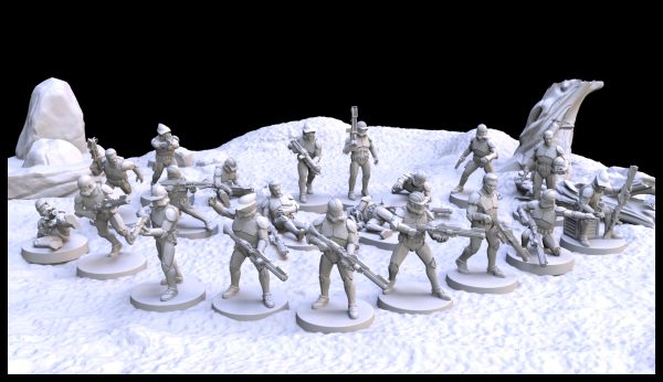 1:48 Scale Clone Trooper Army - Assault Class - 3D Print Files on Sale