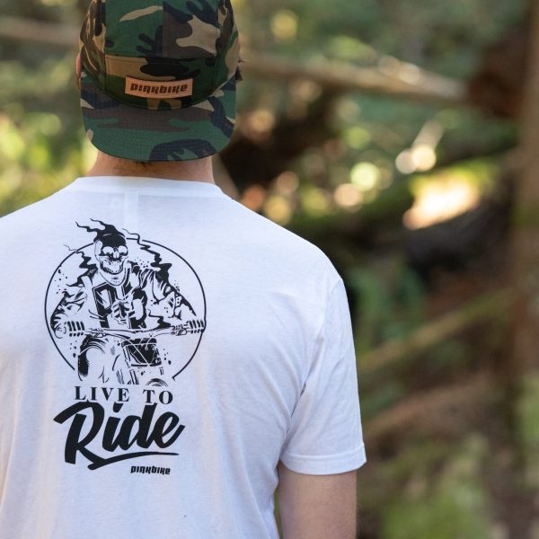 Pinkbike  Live to Ride  T-Shirt For Sale - Image 4