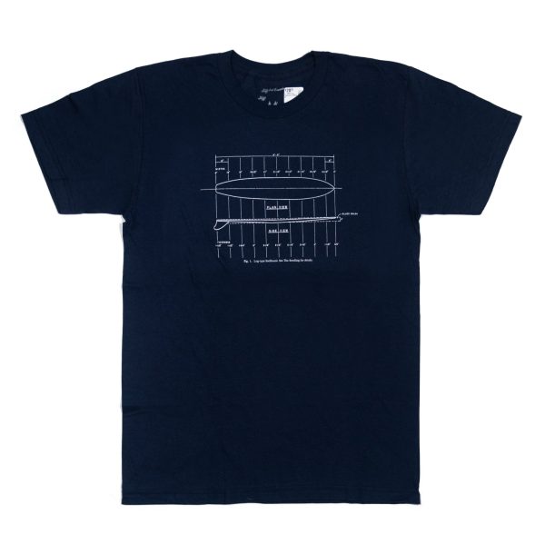 THOMAS CAMPBELL LOG DIAGRAM TEE NAVY Sale