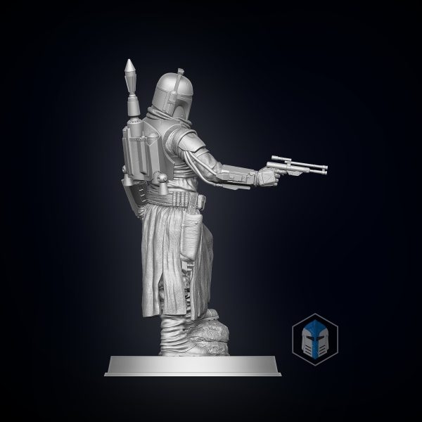 Boba Fett Figurine - Pose 4 - 3D Print Files Online Sale - Image 3