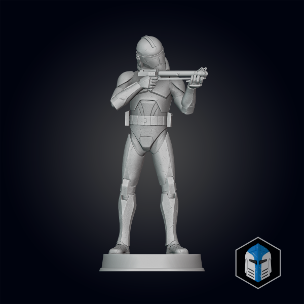 Animated Clone Trooper Grunt Figurine - Pose 2 - 3D Print Files on Sale