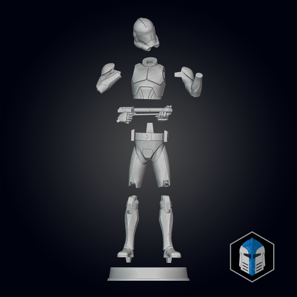 Animated Clone Trooper Figurine - Pose 2 - 3D Print Files Cheap - Image 2
