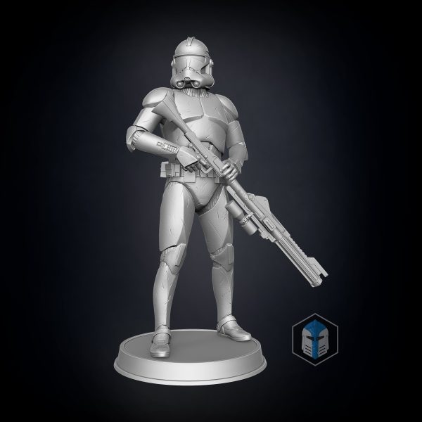 Clone Trooper Figurines - Pose 1 - 3D Print Files For Sale - Image 3