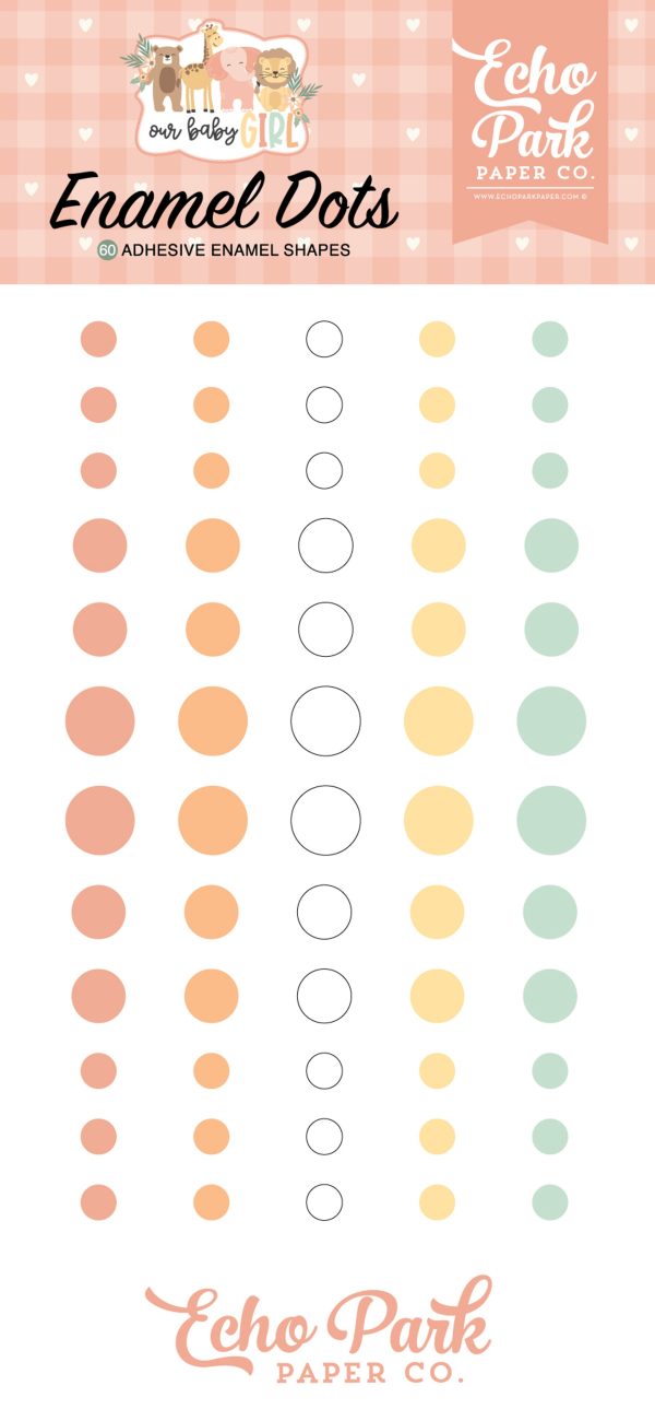 OUR BABY GIRL Enamel Dots - Echo Park Supply