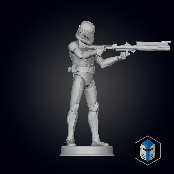 Animated Clone Trooper Grunt Figurine - Pose 5 - 3D Print Files Online now - Image 3