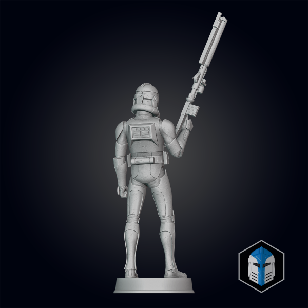 Animated Clone Trooper Grunt Figurine - Pose 6 - 3D Print Files For Cheap - Image 5