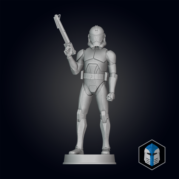 Animated Clone Trooper Grunt Figurine - Pose 3 - 3D Print Files Cheap