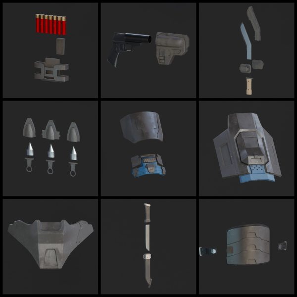 Spartan Armor Accessories Bundle - 3D Print Files on Sale - Image 2